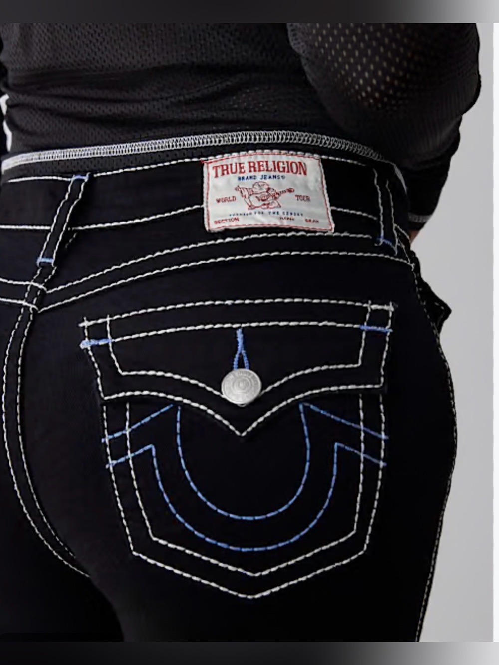 True Religion Jennie Big T MR Flap Skinny Jeans Size 26